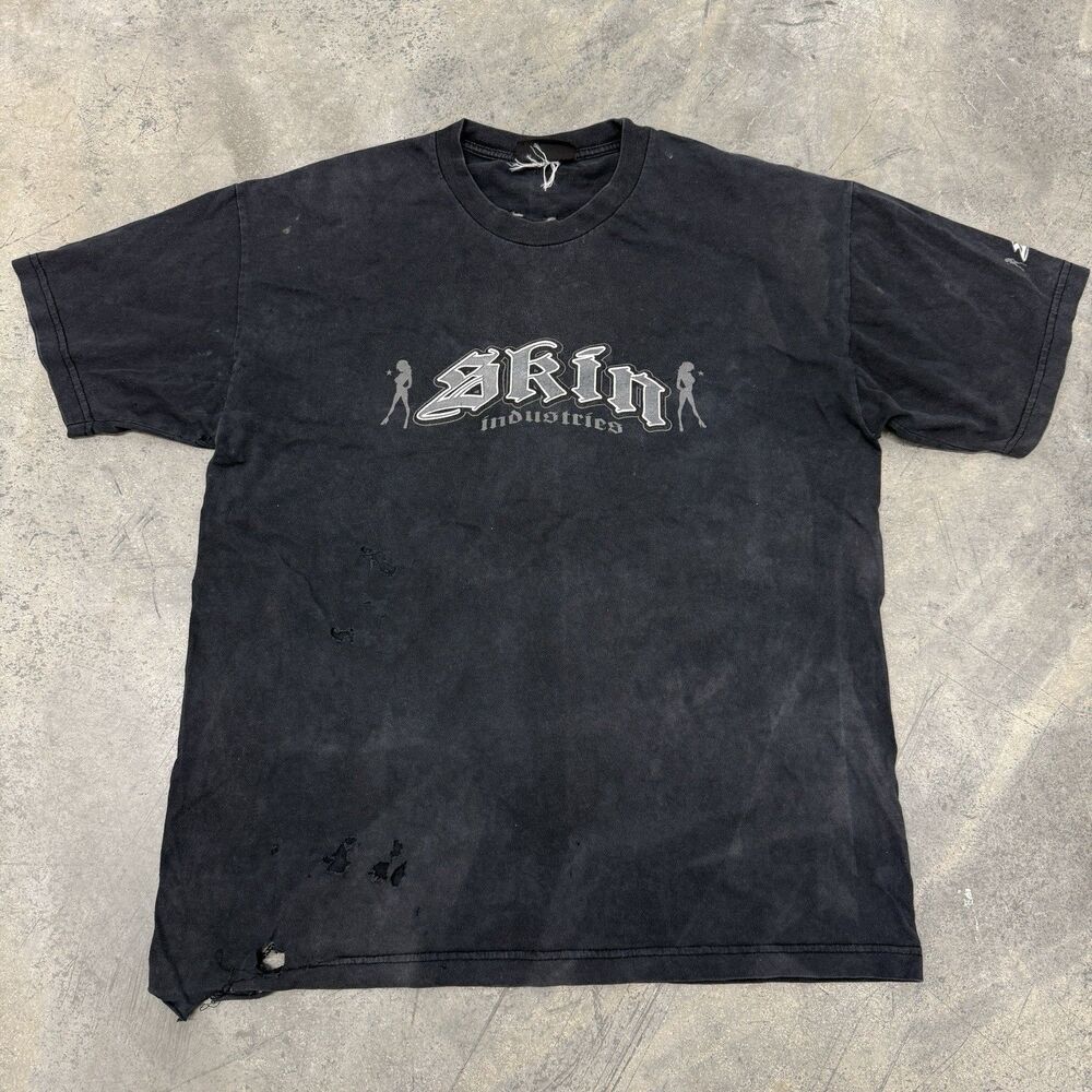Vintage Skin Industries Shirt Mens XL Distressed